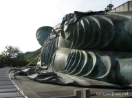 The Reclining Buddha at Nanzōin, which is the first stop in the 88 temple pilgrimage of Sasaguri & Shikoku. This is the largest bronze reclining Buddha in the world (August 2010)