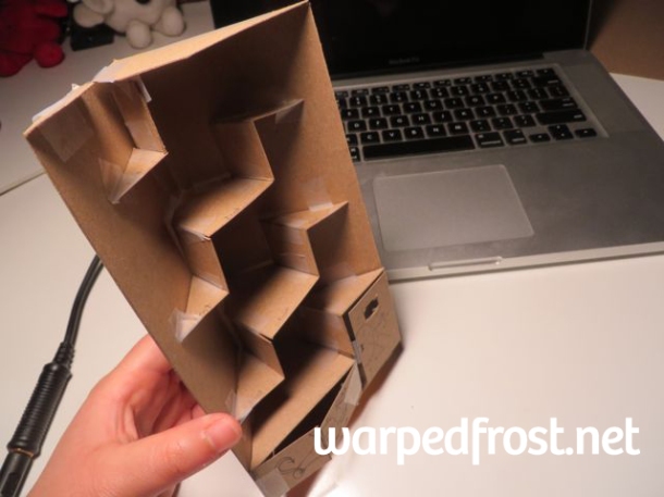 Making a maquette out of cardboard made everything click! (Or so I thought.)